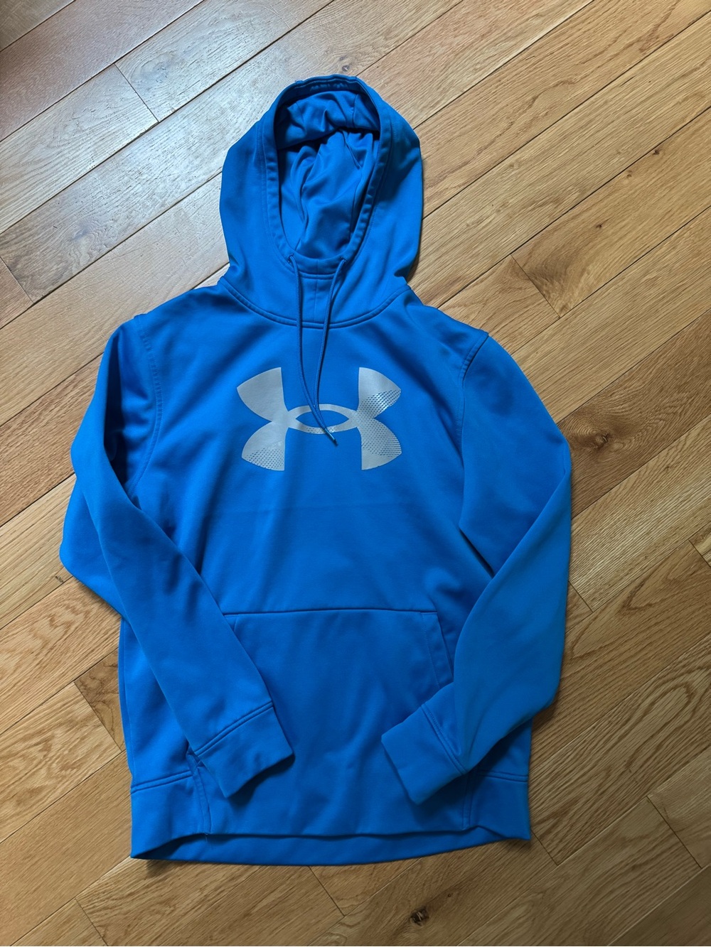 Under Armour Men’s Royal Blue Pullover Hoodie Sweatshirt with Logo